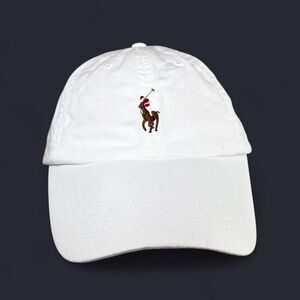 Men’s Polo Ralph Lauren Pony stretch cotton back cap White
